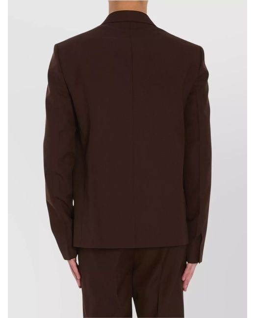 Gucci Brown Wool Twill Single-Breasted Blazer for men