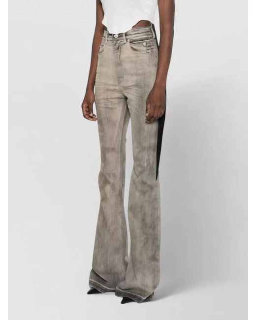 Rick Owens Gray Denim Bootcut Flared Trousers