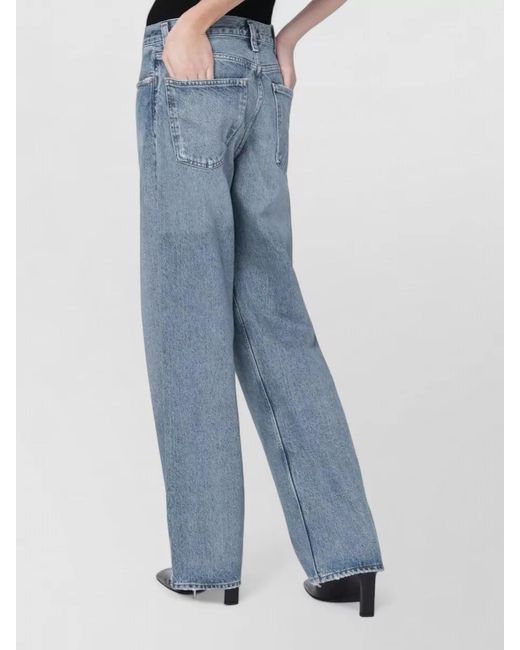 Agolde Blue Denim Wide-Leg Jeans
