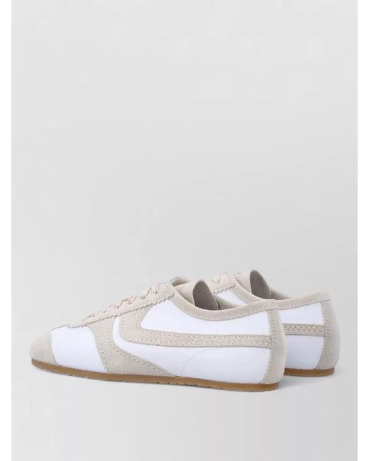 Dries Van Noten White Leather Low-Top Sneakers for men