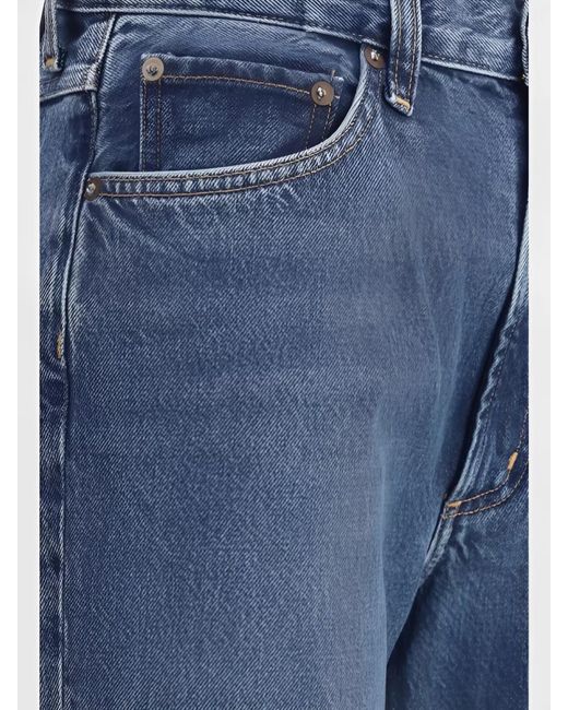 Agolde Blue Denim Flared Trousers