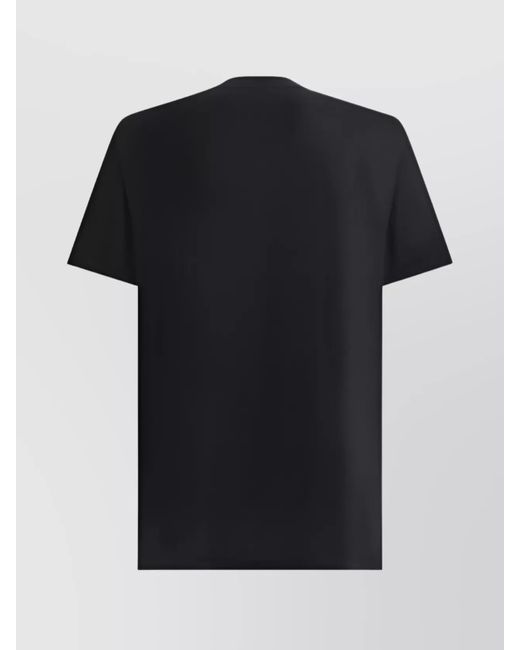Balmain Black Cotton Logo Print T-Shirt for men
