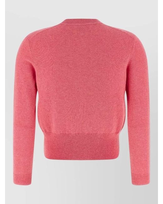 Isabel Marant Pink Ribbed Slim-Fit Cardigan
