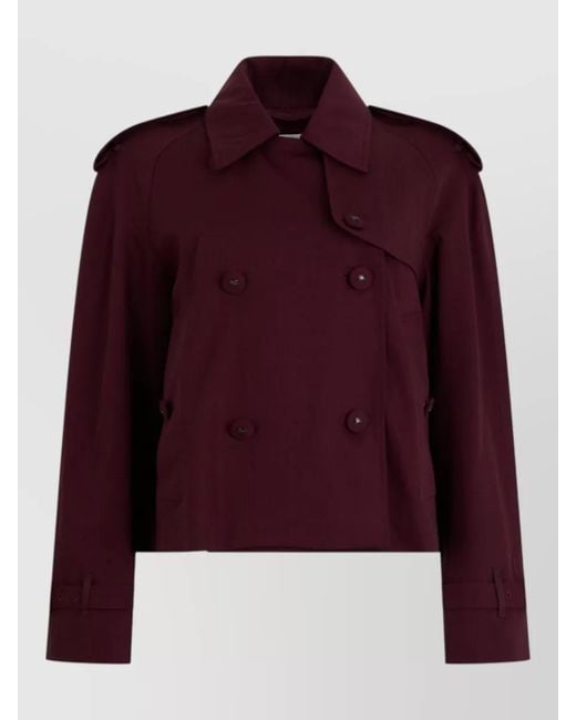 Burberry Red Wool Cropped Jacket