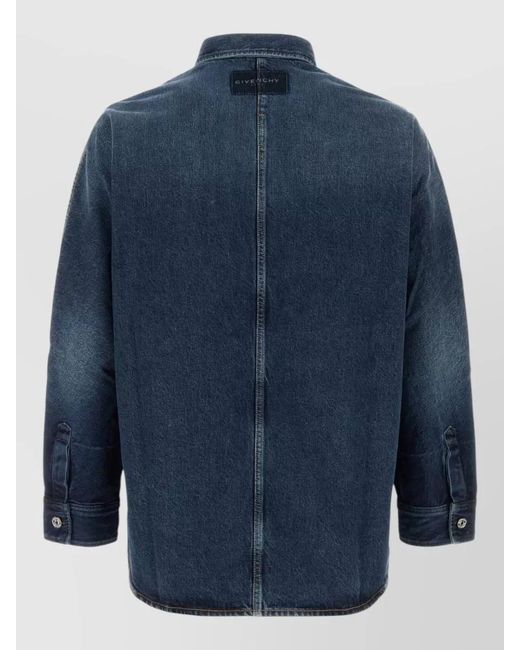 Givenchy Blue Denim Long-Sleeve Shirt for men