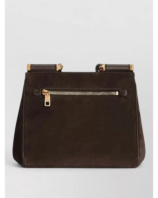 Dolce & Gabbana Brown My Sicily Small Shoulder Bag Leather