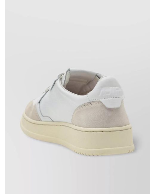 Autry White Leather Low-Top Sneakers for men