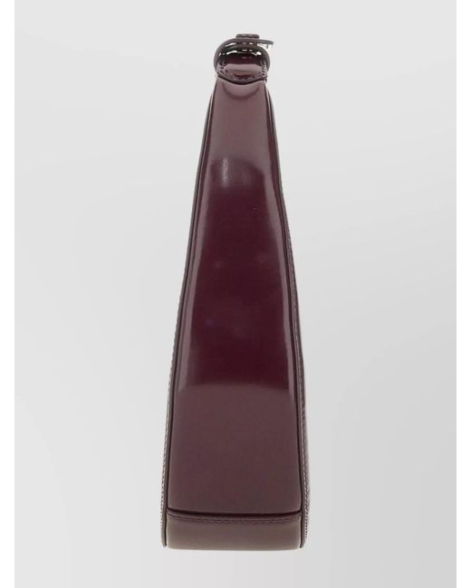Staud Purple Moon Mini Leather Shoulder Bag