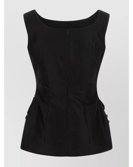 Magda Butrym Black Cotton Top