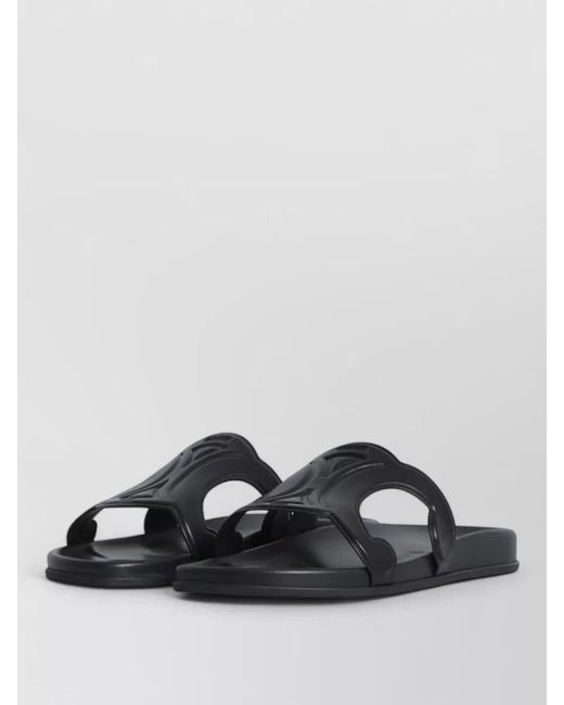 Céline Black Leather Slide Sandals for men