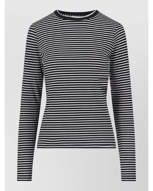 Nili Lotan Blue Striped Short-Sleeve T-Shirt