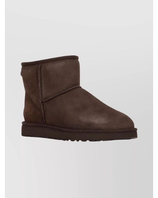 Ugg Brown Shearling Suede Ankle Boots