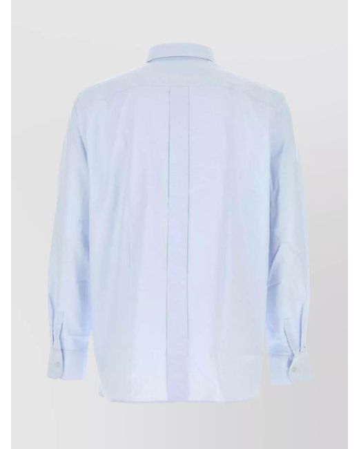 Saint Laurent Blue Cotton Oxford Shirt for men