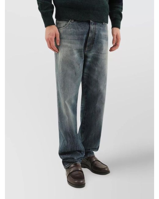 1989 STUDIO Gray Denim Straight-Leg Trousers for men