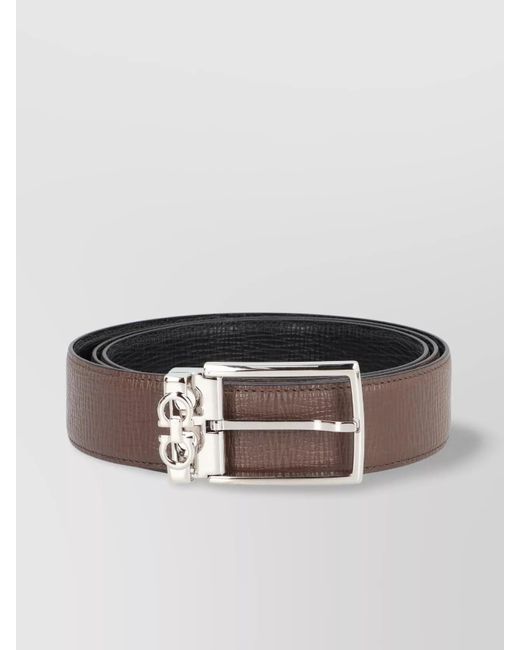 Ferragamo Multicolor Leather Reversible Belt for men