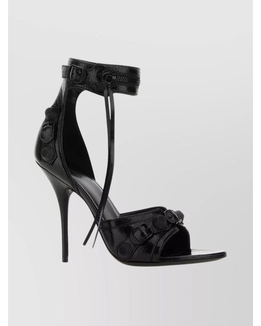 Balenciaga Black Leather Sandals