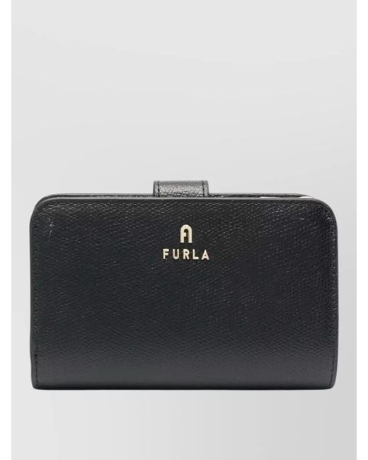 Furla Black Camilia Medium Wallet Logo Detail Snap
