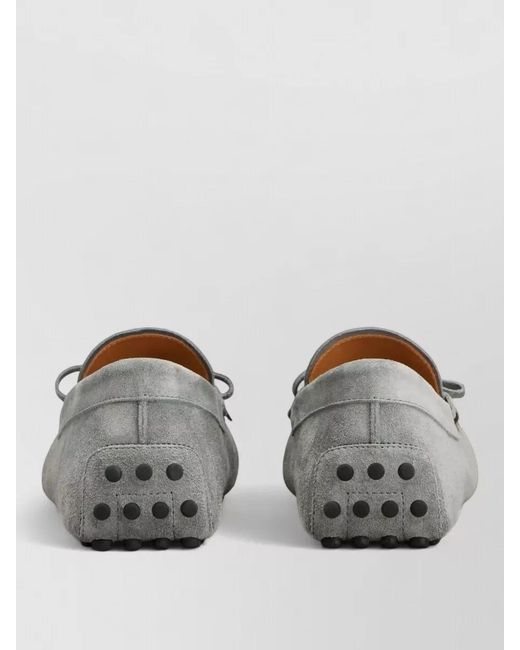 Tod's Gray Suede Leather Loafers for men