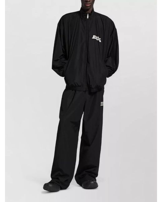 Balenciaga Blue Wide-Leg Track Pants for men