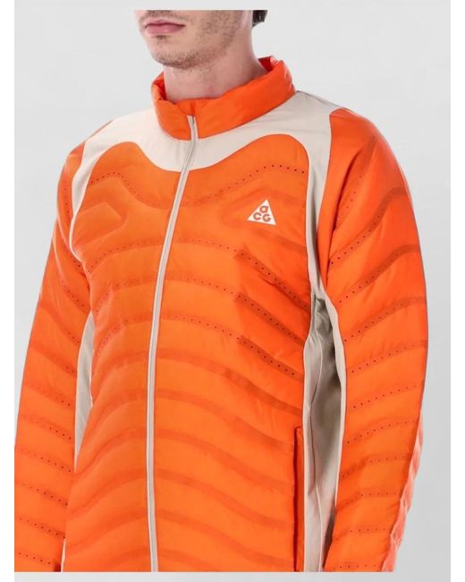 Nike Orange Down Hooded Sport Jacket for men