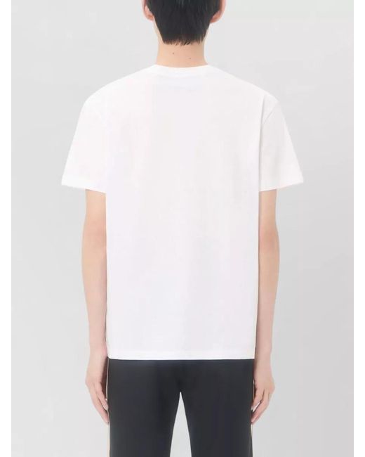Valentino White Cotton Regular-Fit Short-Sleeve T-Shirt for men
