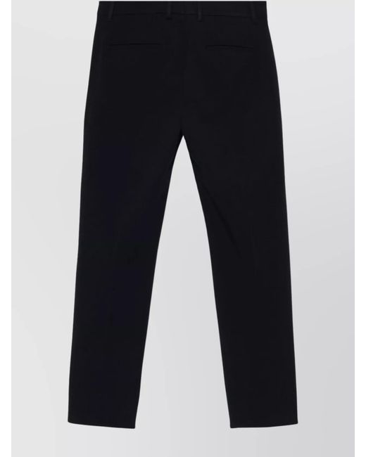 Incotex Blue Cropped Straight-Leg Trousers