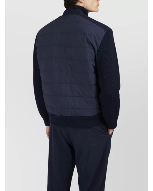 Paul & Shark Blue Wool Zip-Up Jacket for men