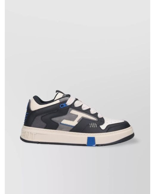 Represent Black Leather Low-Top Sneakers for men