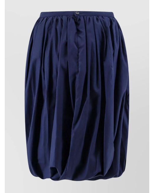 Marni Blue Organic Cotton High-Rise Balloon Skirt
