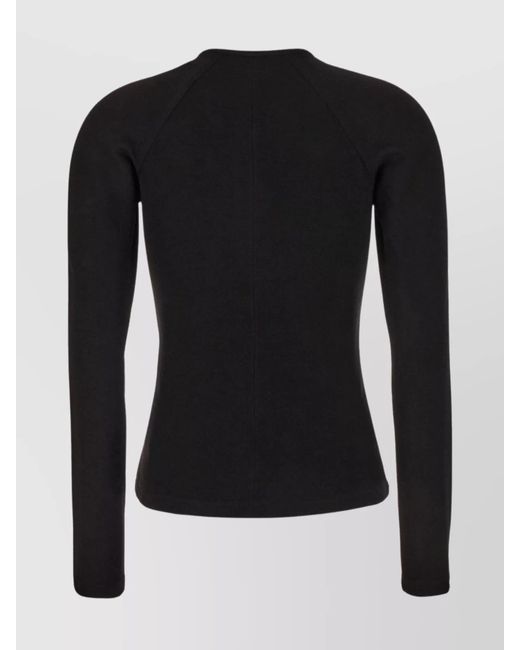 Isabel Marant Black Cutout Puff-Sleeve Blouse