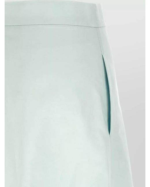 Jil Sander Green Cotton Asymmetric A-Line Skirt