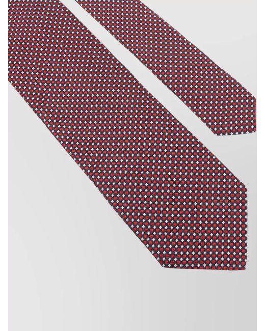 Lanvin Purple Slim Tie Circle Dot Motif Design for men
