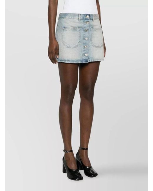 Courreges Blue Denim Mini Skirt