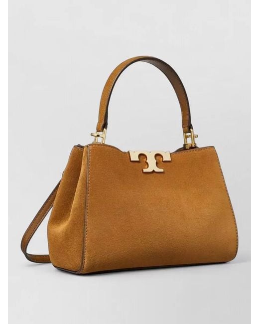 Tory Burch Brown Mini Suede Satchel Shoulder Bag