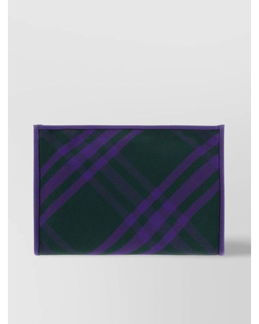 Burberry Blue Canvas Printed Clutch Bag for men