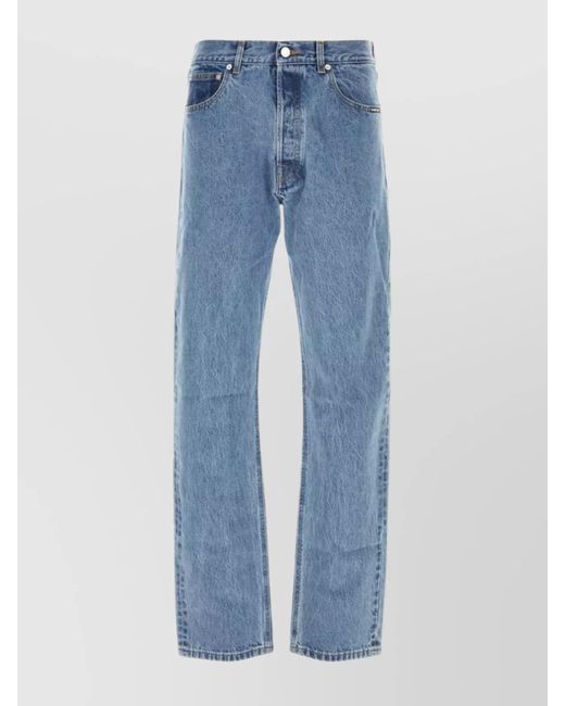 VTMNTS Blue Denim Straight-Leg Trousers for men