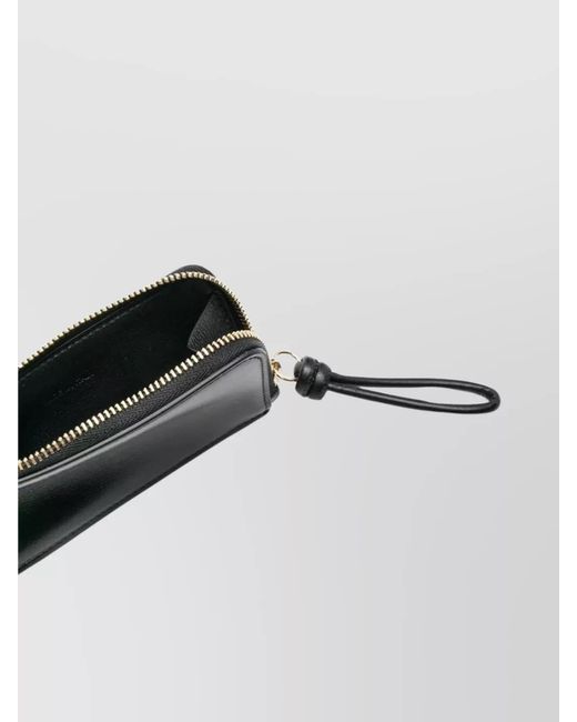 Jil Sander Black Leather Card Holder
