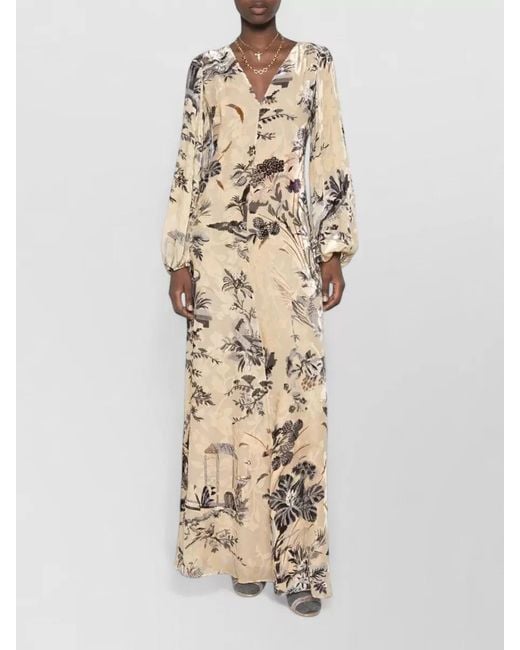 Etro Natural Silk Maxi Dress