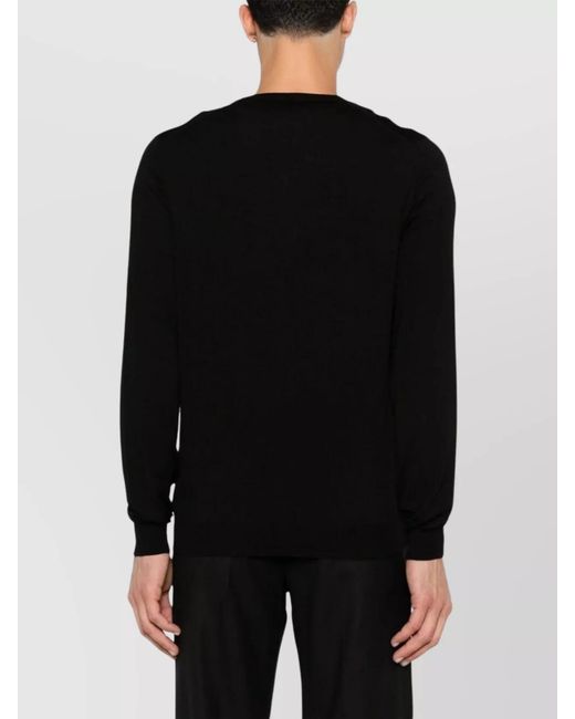 Zanone Black Slim-Fit V-Neck Jumper for men
