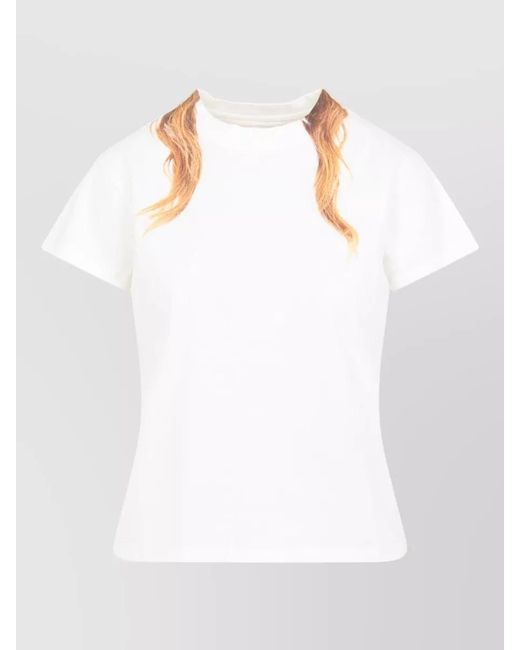 MM6 by Maison Margiela White Cotton Short-Sleeve T-Shirt