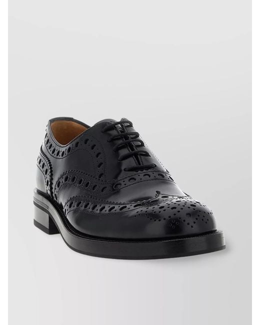 Church's Black Leather Pilar Lace Up Brogues