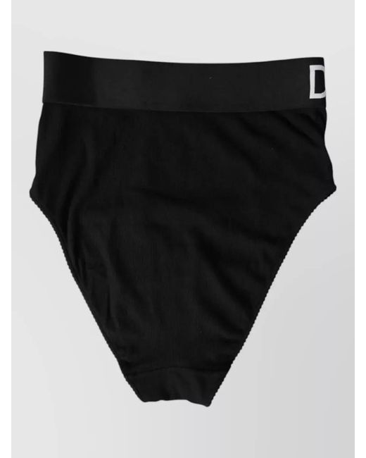 Dolce & Gabbana Black Logo Waistband Panty