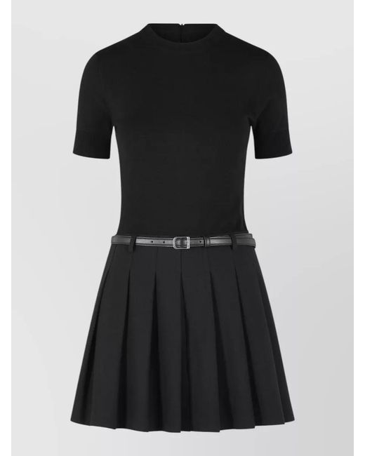 Jonathan Simkhai Black Pleated Mini Dress