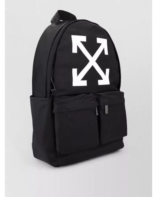 Off-White c/o Virgil Abloh Black Logo-Print Backpack for men