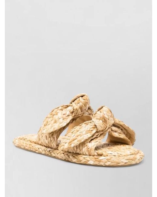 Zimmermann Metallic Carousel Flat Sandals Open Toe Braid