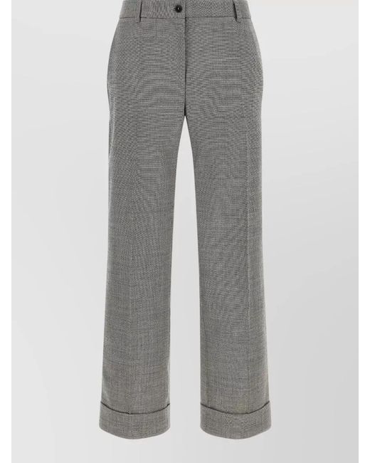 Alberto Biani Gray Charlie Tailored Pants Featuring Belt Loops