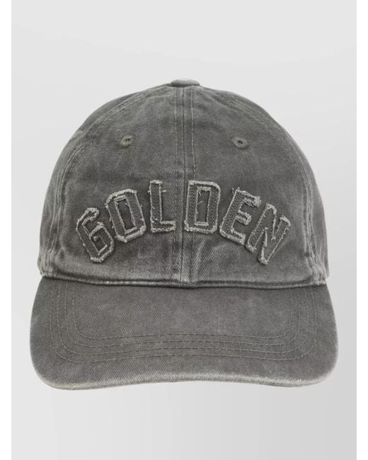 Golden Goose Deluxe Brand Gray Journey Baseball Cap Washed Cotton Twill for men
