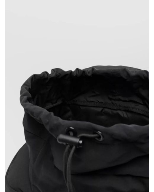 Emporio Armani Black Nylon Backpack Foldover Top Shoulder Straps for men