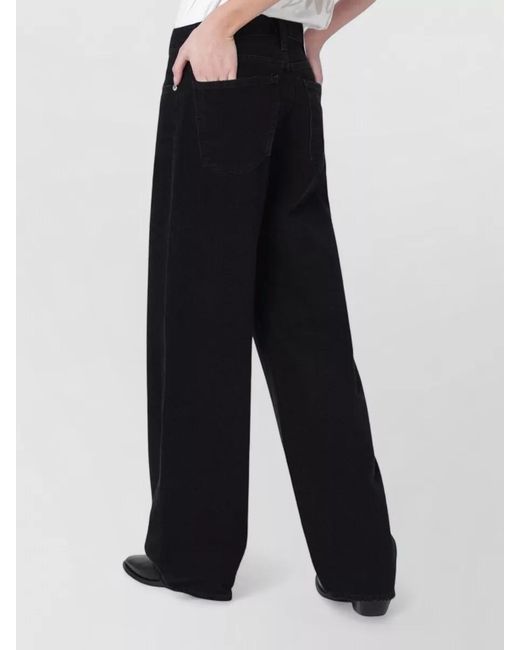 Agolde Black Denim Wide-Leg Jeans