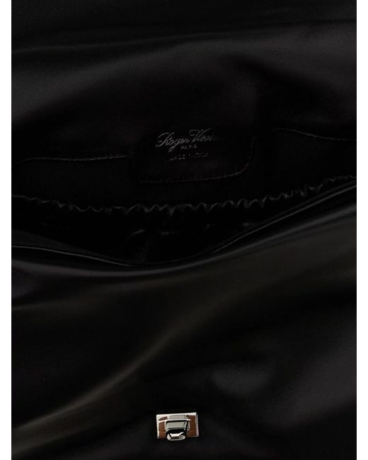 Roger Vivier Black Leather Shoulder Bag